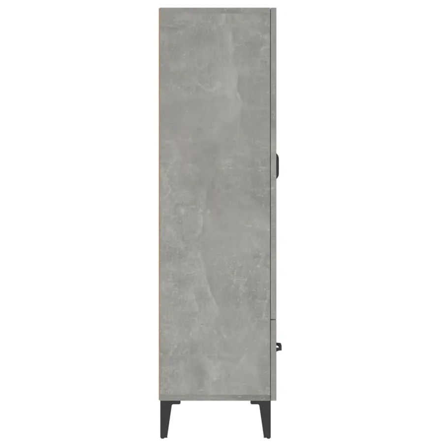 Buffet haut Gris béton 70x31x115 cm Bois d'ingénierie - 6