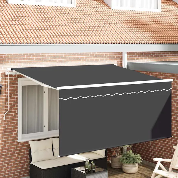Auvent Rétractable Anthracite 300 x 200 cm tissu