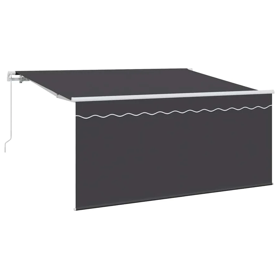 Auvent Rétractable Anthracite 300 x 200 cm tissu - 2
