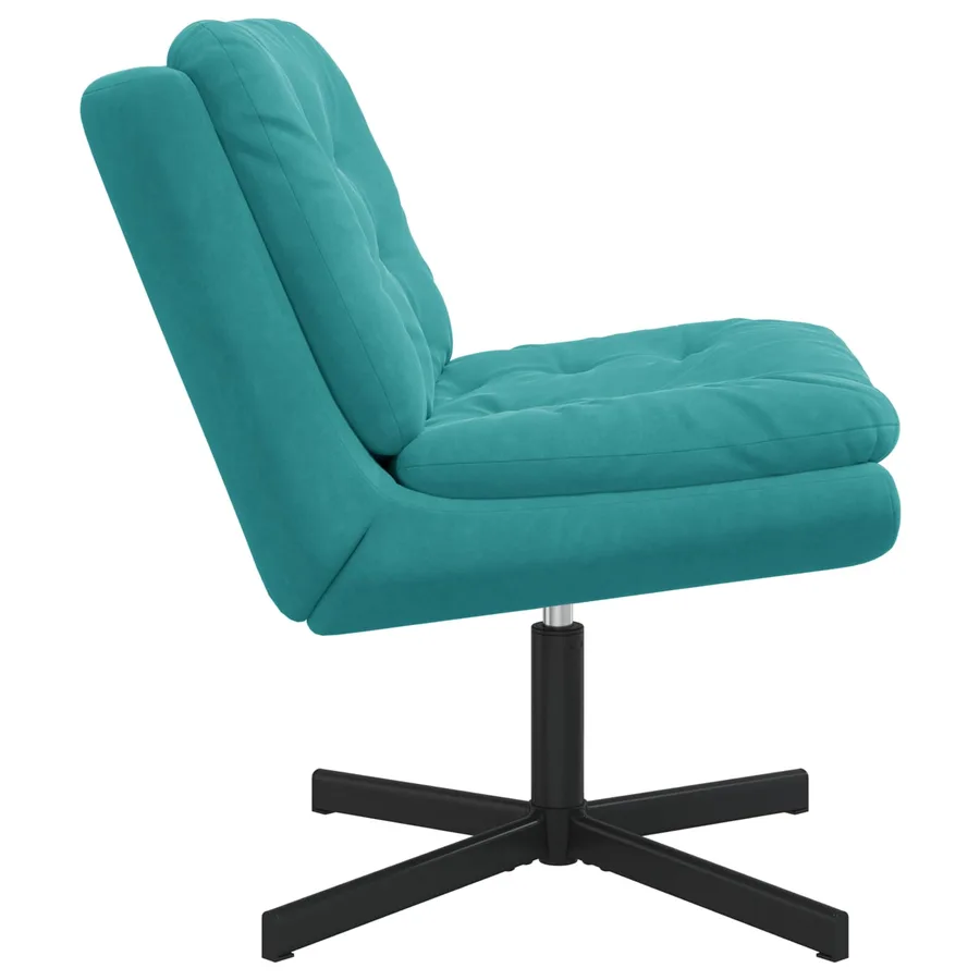 Fauteuil relaxant pivotant Turquoise 63 x 75 x 76 cm Velours - 3