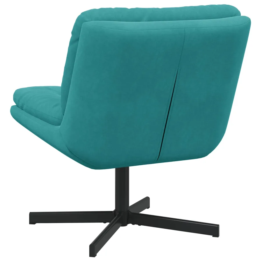 Fauteuil relaxant pivotant Turquoise 63 x 75 x 76 cm Velours - 4