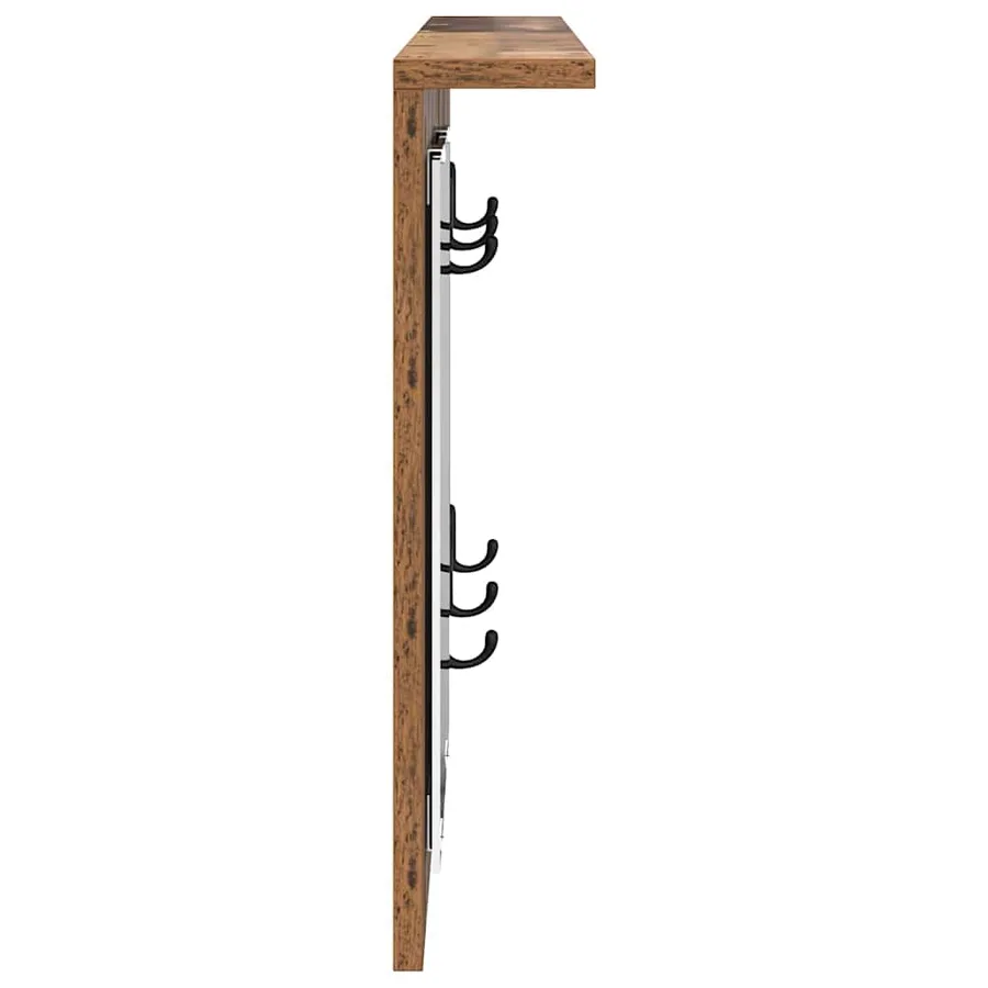 Porte-manteau mural avec étagère Bois ancien 85 x 10 x 45 cm - 6