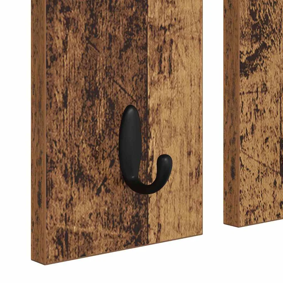 Porte-manteau mural avec étagère Bois ancien 85 x 10 x 45 cm - 9