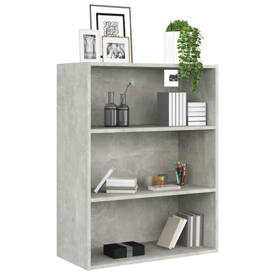 Armoire murale suspendue Gris béton 69,5x32,5x90 cm - 4