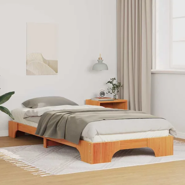 Cadre de lit Marron 80 x 220 cm Pin massif