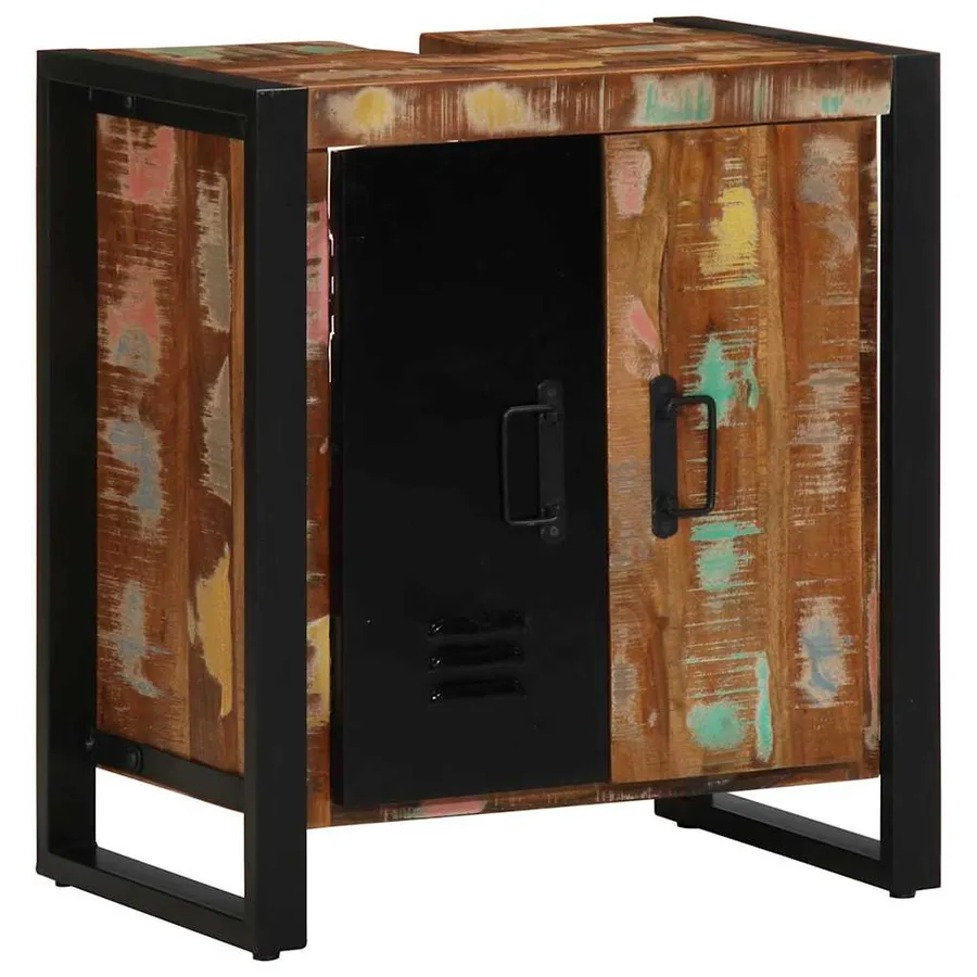 Ensemble de mobilier de salle de bain 4 pcs Bois Recyclé Solide - 6