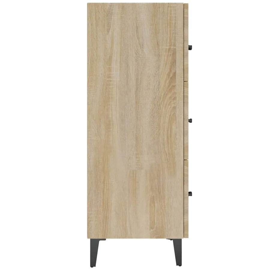 Buffet chêne sonoma 69,5x34x90 cm bois d'ingénierie - 7
