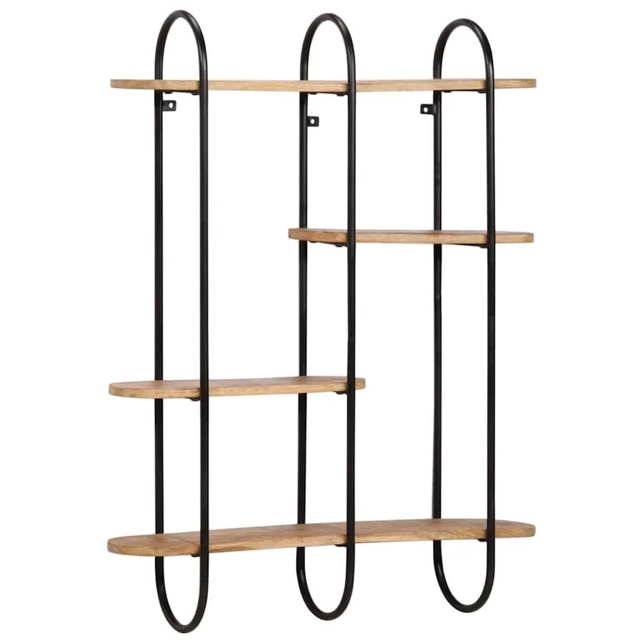 Étagère murale 90 x 20 x 116,5 cm en bois massif brut de manguier