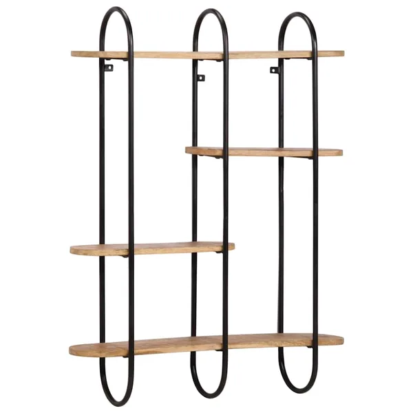 Étagère murale 90 x 20 x 116,5 cm en bois massif brut de manguier