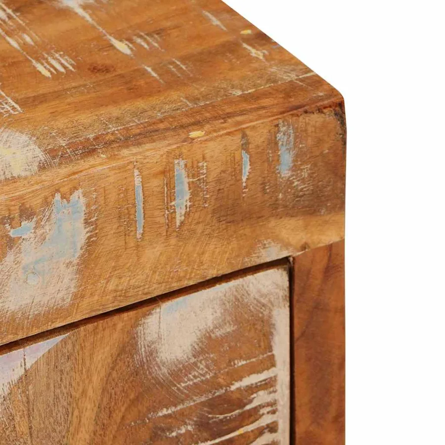 Table de chevet Marron Bois massif de récupération - 8