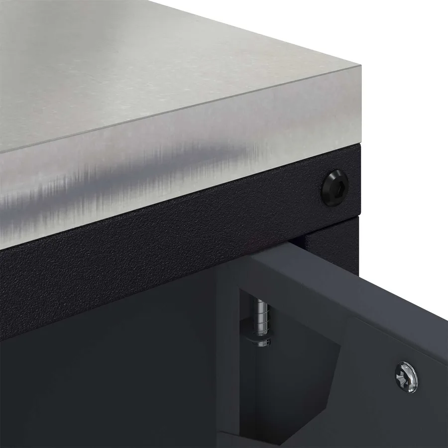 Rangement de cuisine HATTEM Anthracite 90 x 50 x 53 cm Acier - 11