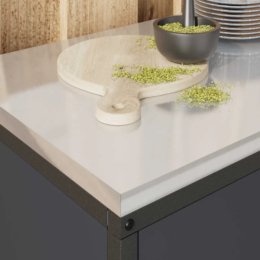 Rangement de cuisine HATTEM Anthracite 90 x 50 x 53 cm Acier - 5