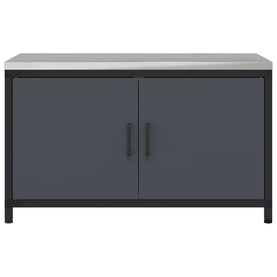 Rangement de cuisine HATTEM Anthracite 90 x 50 x 53 cm Acier - 7