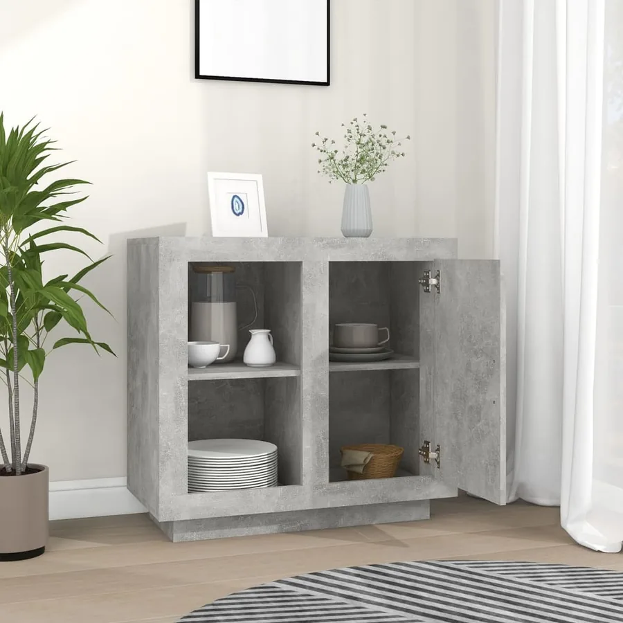 Buffet Gris béton 80x40x75 cm - 3