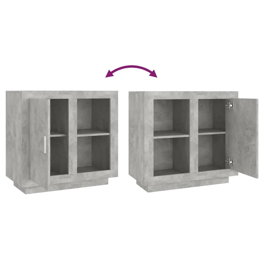 Buffet Gris béton 80x40x75 cm - 8