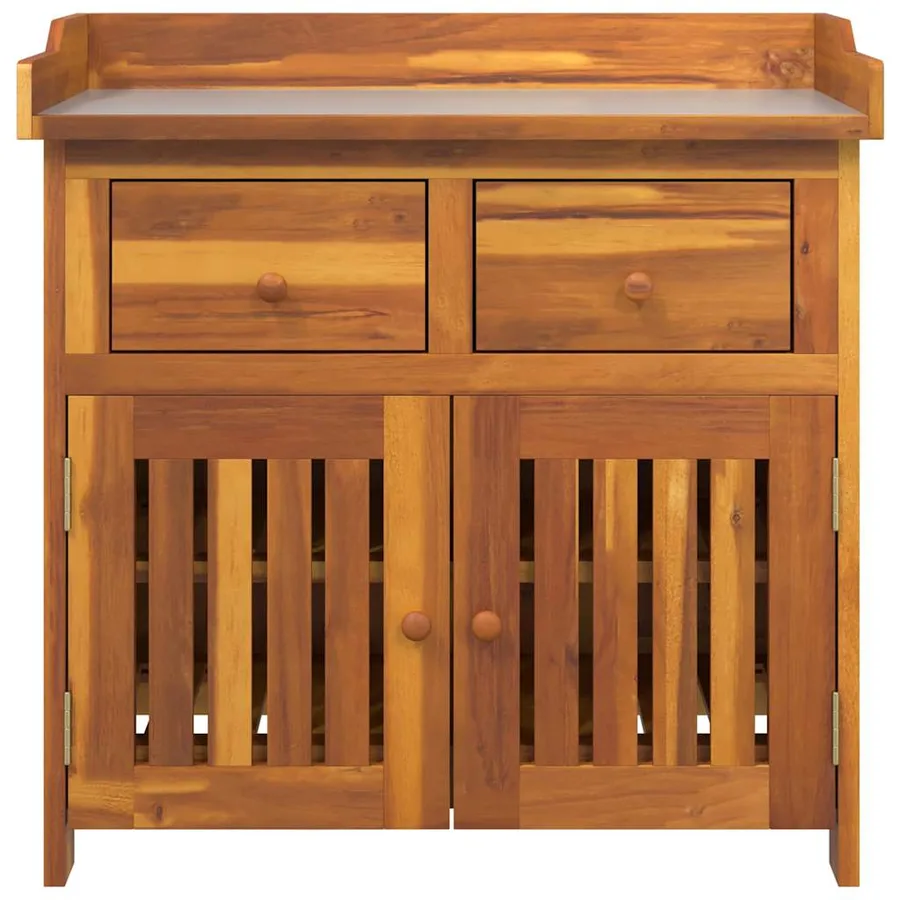 Armoire de jardin avec tiroir Naturel 78 x 36,5 x 78 cm - 6