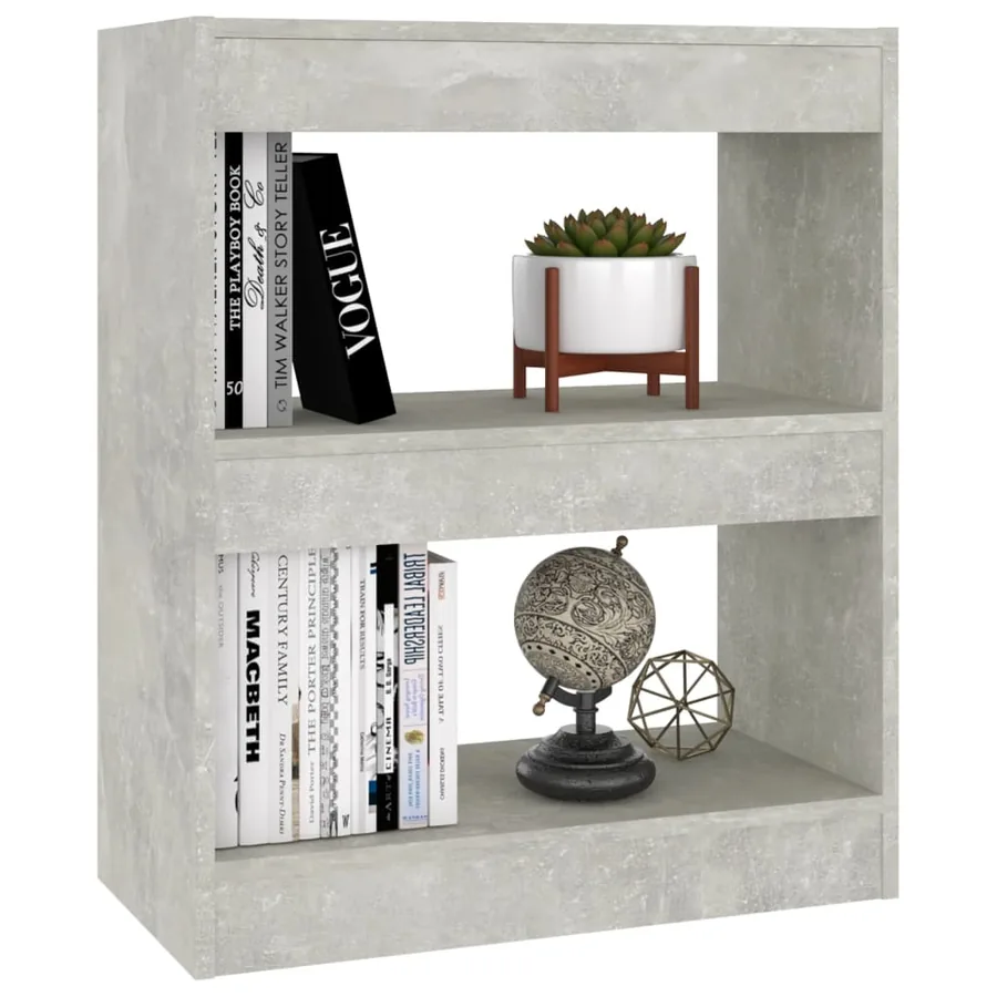 Bibliothèque/Séparateur de pièce Gris béton 60x30x72 cm - 4