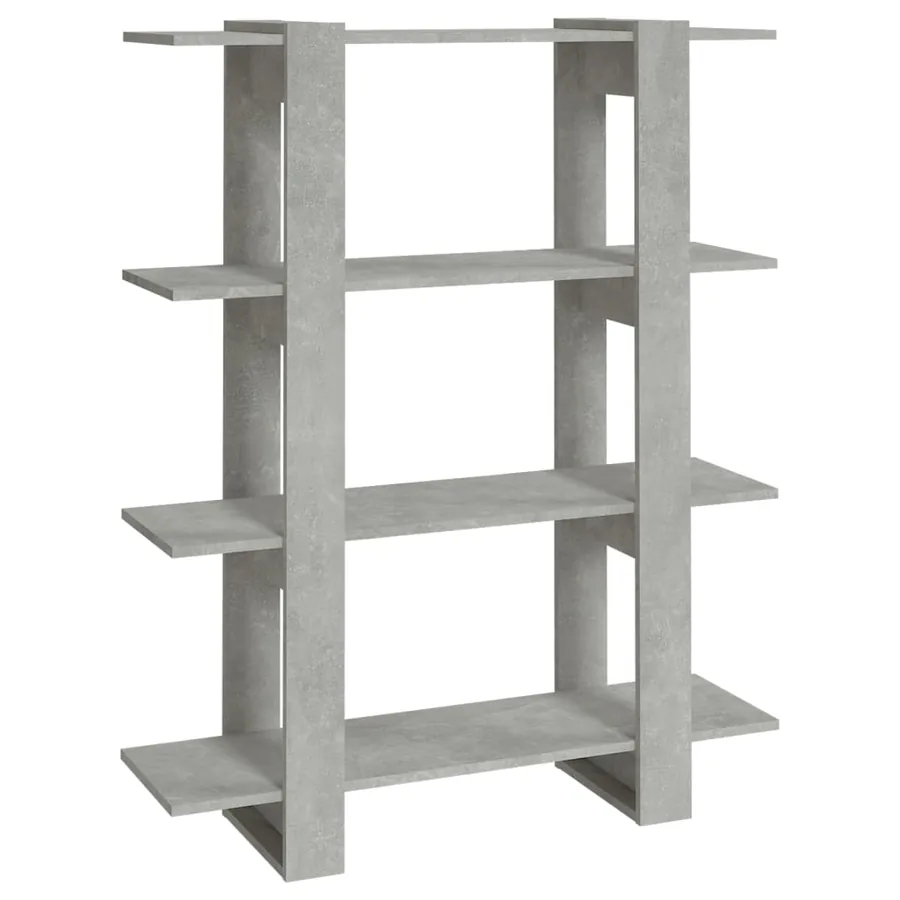 Bibliothèque/Séparateur de pièce Gris béton 100x30x123,5 cm - 2