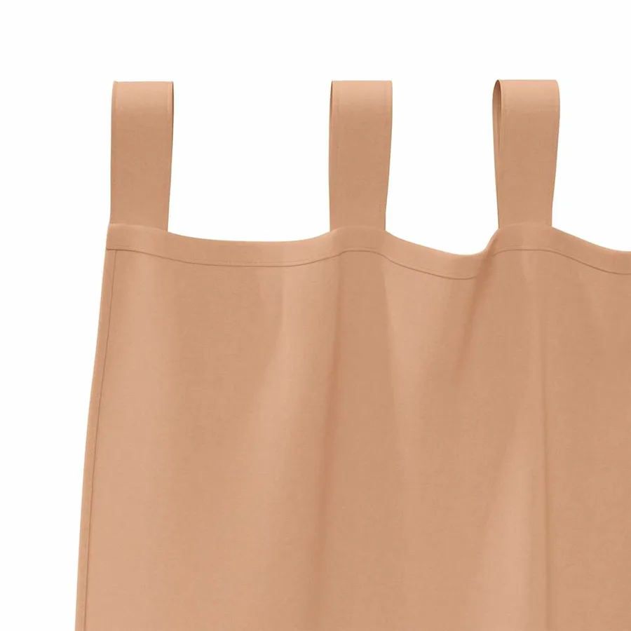 Rideaux occultants avec anneaux 2 pcs Marron Clair 260 x 140 cm - 5