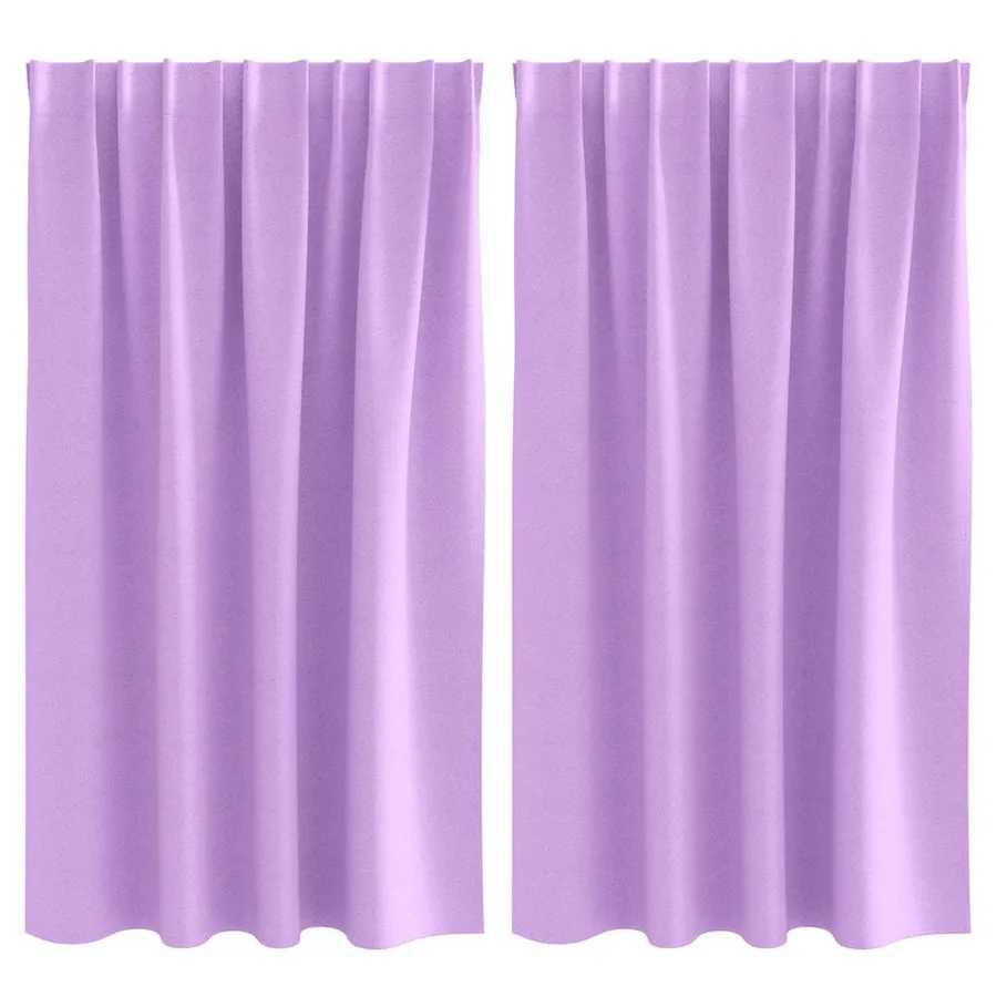 Rideaux occultants avec anneaux 2 pcs Violet 140 x 140 cm - 2