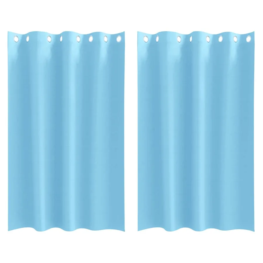 Rideaux occultants avec anneaux 2 pcs Bleu clair 175 x 140 cm - 2