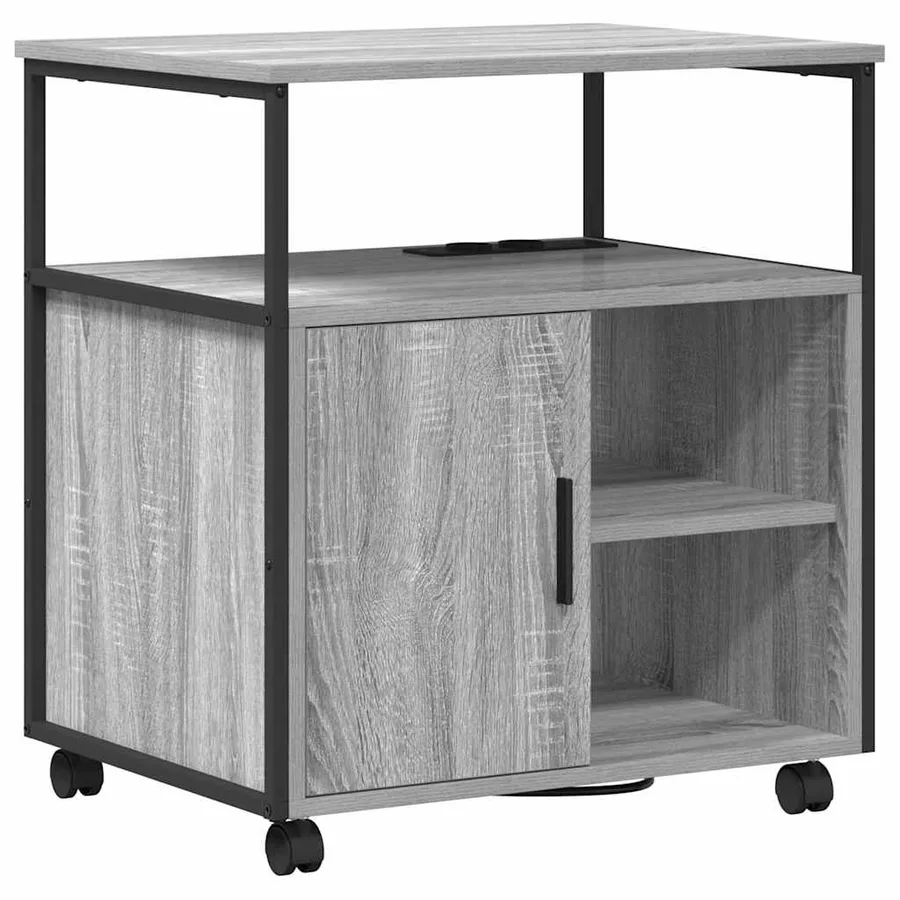 Cabinet avec Station de Charge Gris Sonoma 61 x 46 x 67 cm - 2