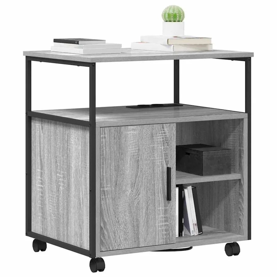 Cabinet avec Station de Charge Gris Sonoma 61 x 46 x 67 cm - 3