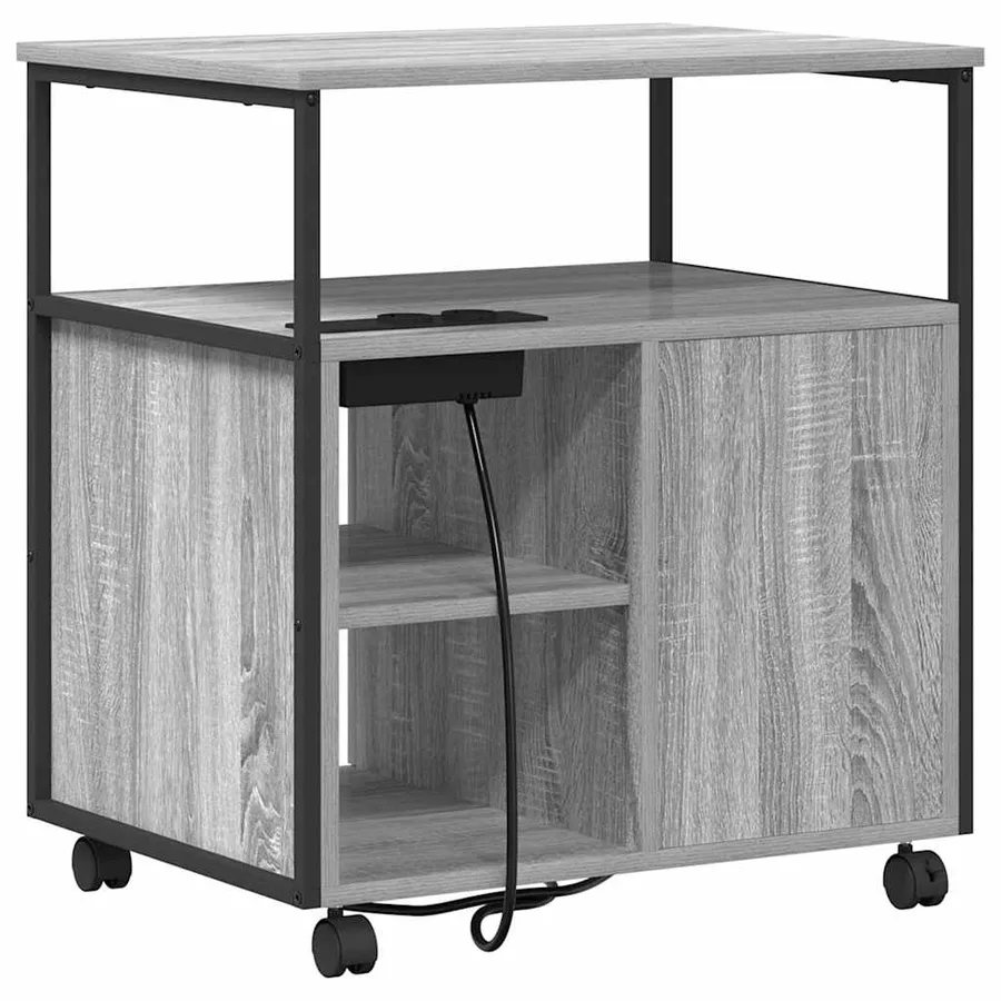 Cabinet avec Station de Charge Gris Sonoma 61 x 46 x 67 cm - 9