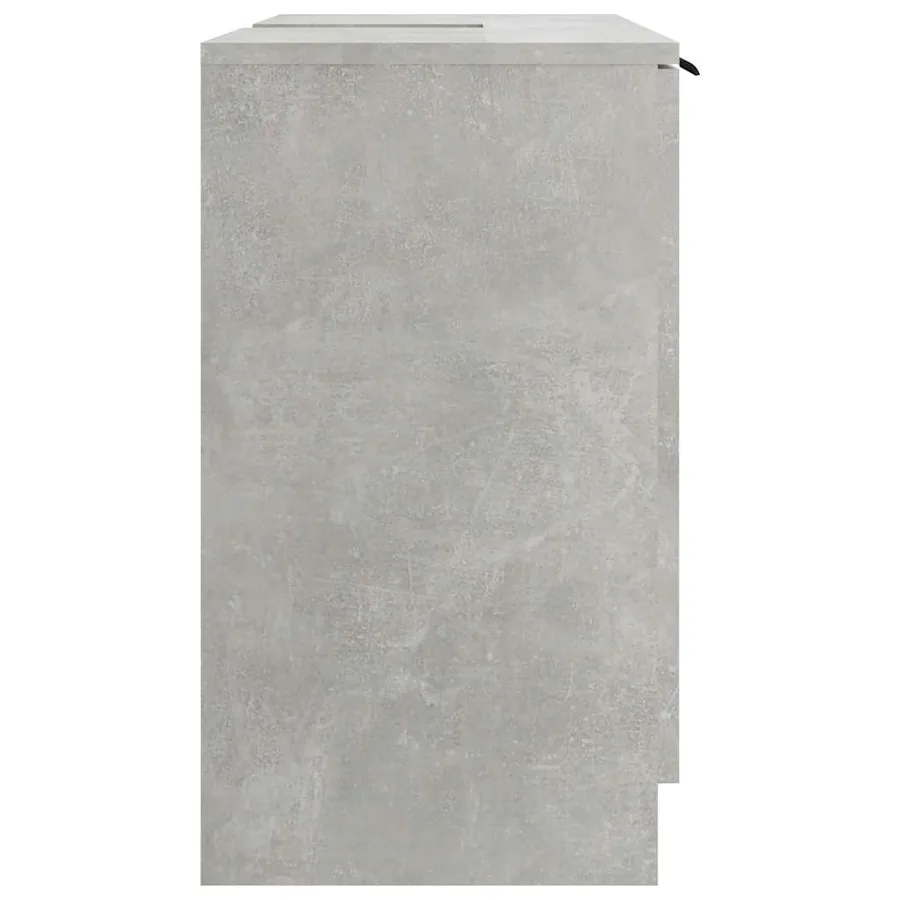 Armoire de bain Gris béton 64,5x33,5x59 cm Bois d'ingénierie - 8