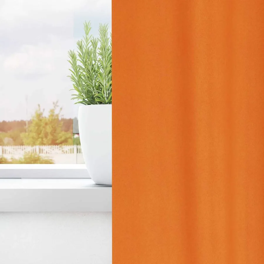 Rideaux occultants avec anneaux 2 pcs Orange vif 225 x 140 cm - 3