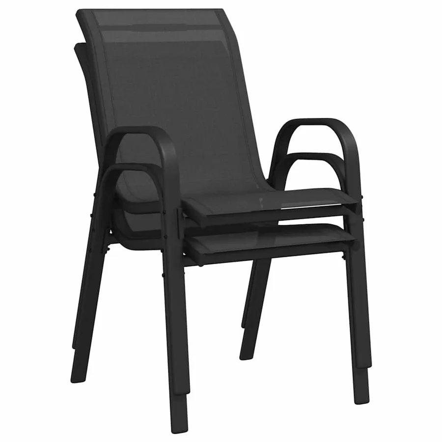 Ensemble bistro de jardin 3 pcs Noir Acier - 10