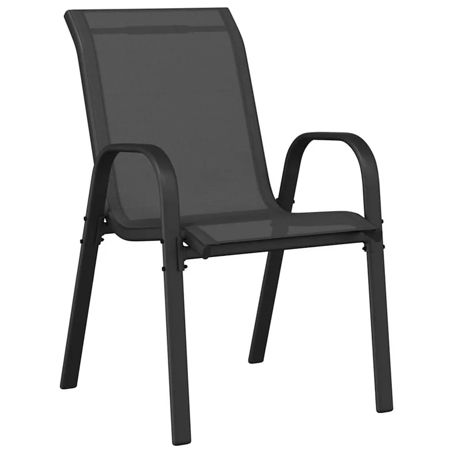 Ensemble bistro de jardin 3 pcs Noir Acier - 5