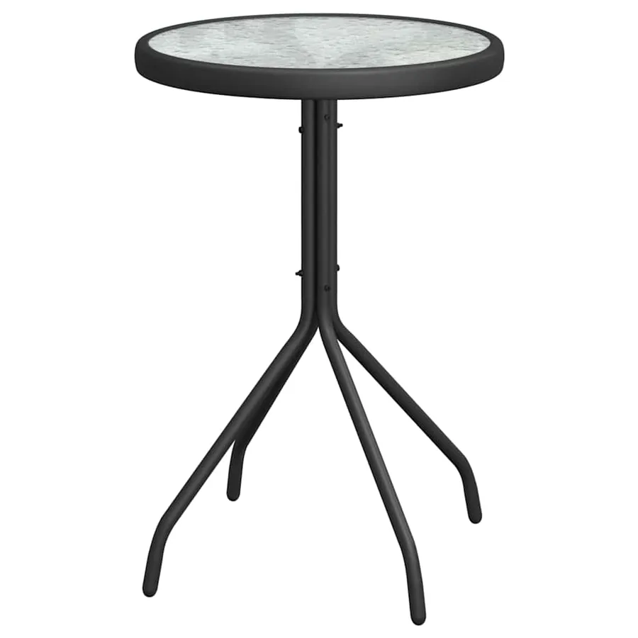 Ensemble bistro de jardin 3 pcs Noir Acier - 6