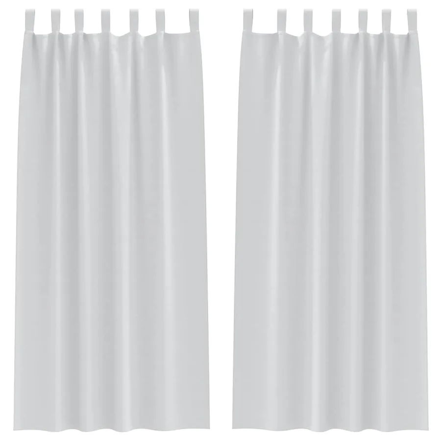 Rideaux occultants avec anneaux 2 pcs Gris pâle 245 x 140 cm - 2