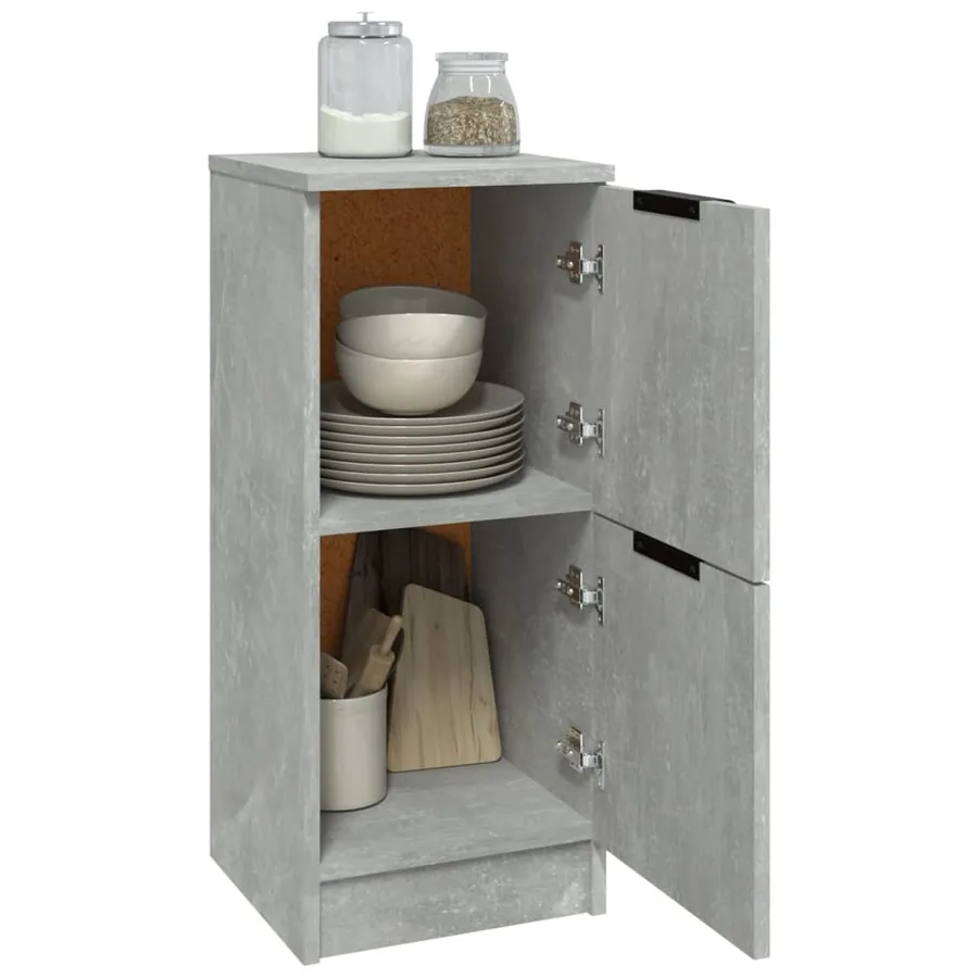 Buffet Gris béton 30x30x70 cm Bois d'ingénierie - 7