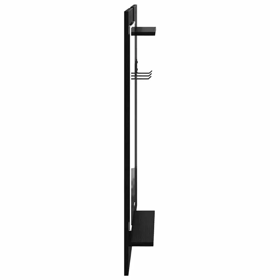 Porte-manteau mural avec étagère Chêne noir 70 x 10 x 90 cm - 6