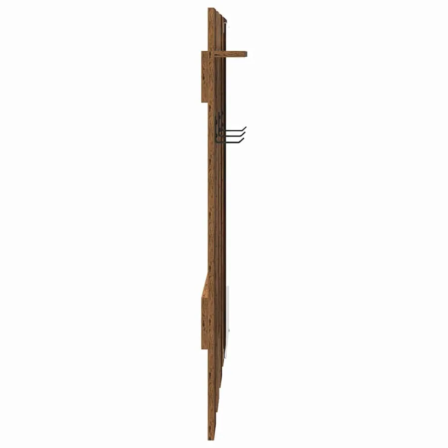 Porte-manteau mural Montage mural Bois ancien 100 x 10 x 100 cm - 6