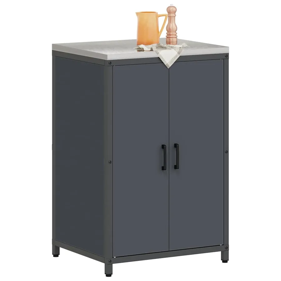 Rangement de cuisine HATTEM Anthracite 60 x 50 x 92 cm Acier - 3