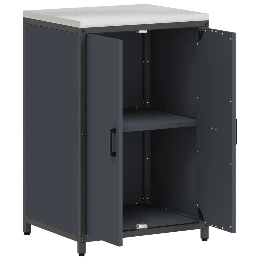 Rangement de cuisine HATTEM Anthracite 60 x 50 x 92 cm Acier - 6