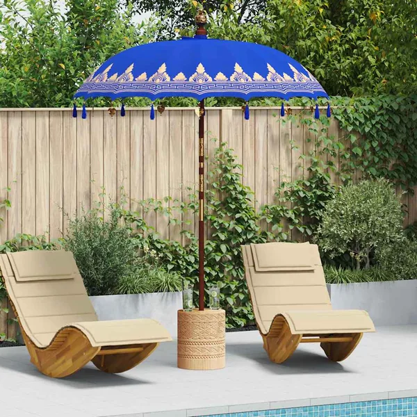 Parasol balinais Bleu 185 x 185 x 260 cm