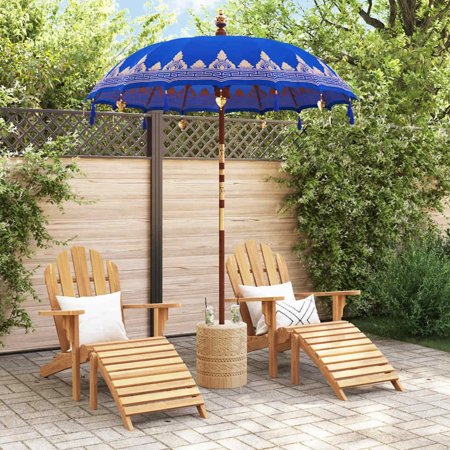 Parasol balinais Bleu 185 x 185 x 260 cm - 3
