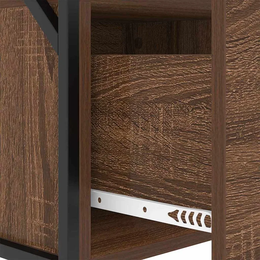 Cabinet de chevet avec tiroir 2 pcs Chêne brun 40 x 31 x 60 cm - 11
