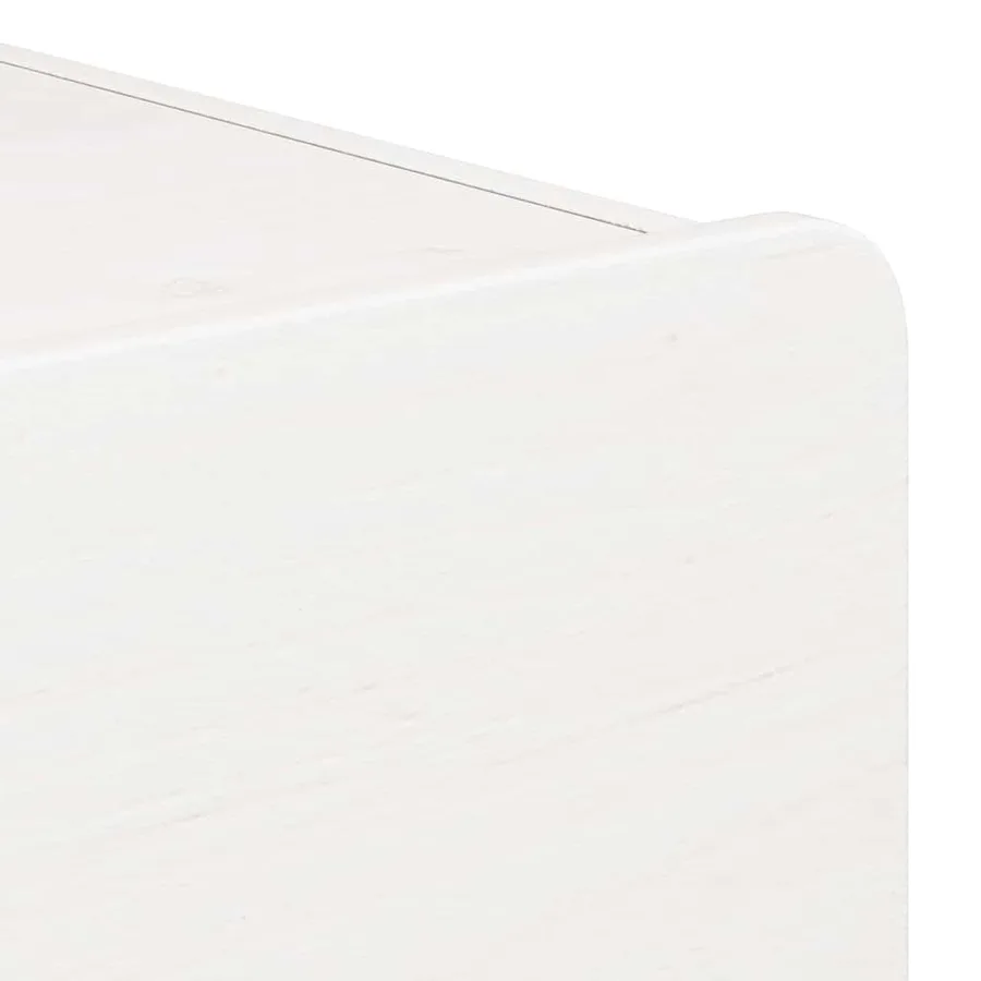 Table de chevet 2 pcs Blanc 39 x 34 x 33 cm Bois de pin massif - 10