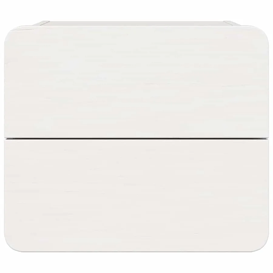 Table de chevet 2 pcs Blanc 39 x 34 x 33 cm Bois de pin massif - 7
