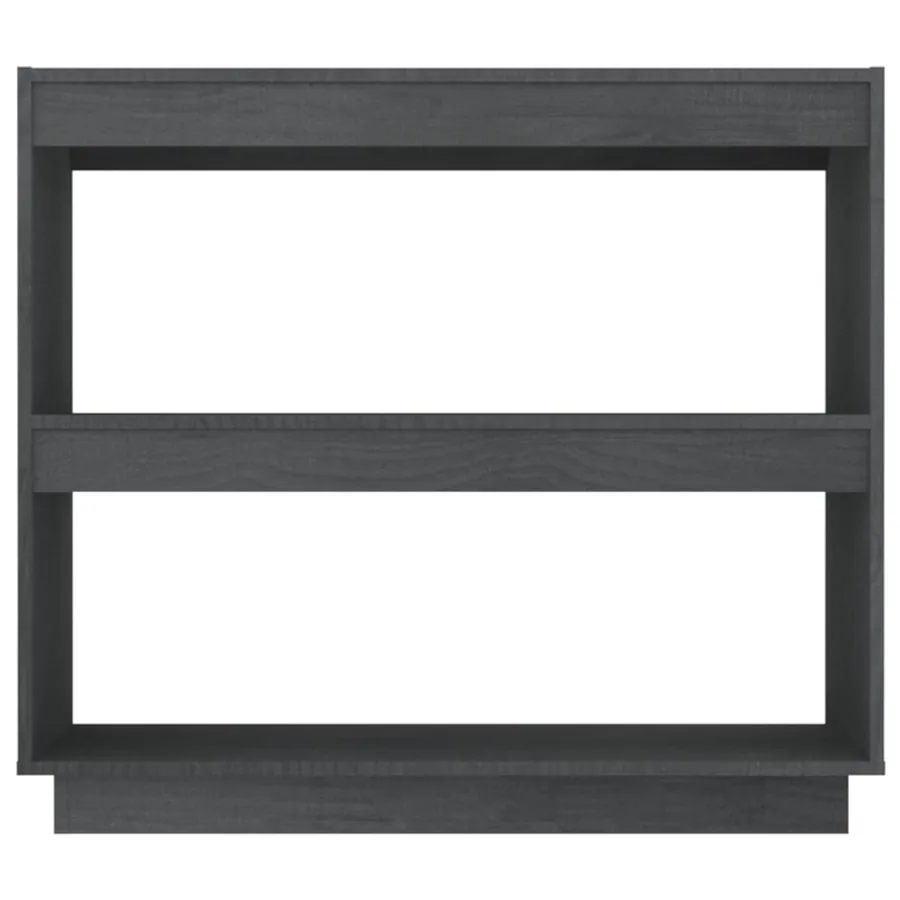Bibliothèque Gris 80x35x71 cm Bois de pin massif - 5