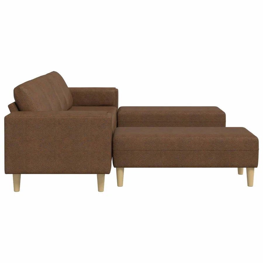 Canapé de salon 3 pcs Marron - 5