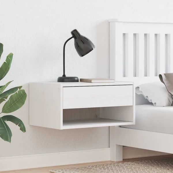 Table de chevet avec tiroir 2 pcs Blanc 50 x 32,5 x 24 cm