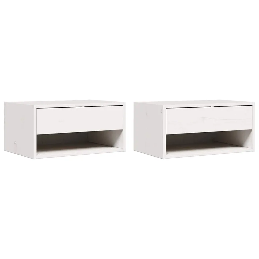 Table de chevet avec tiroir 2 pcs Blanc 50 x 32,5 x 24 cm - 2
