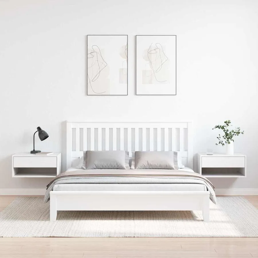 Table de chevet avec tiroir 2 pcs Blanc 50 x 32,5 x 24 cm - 4