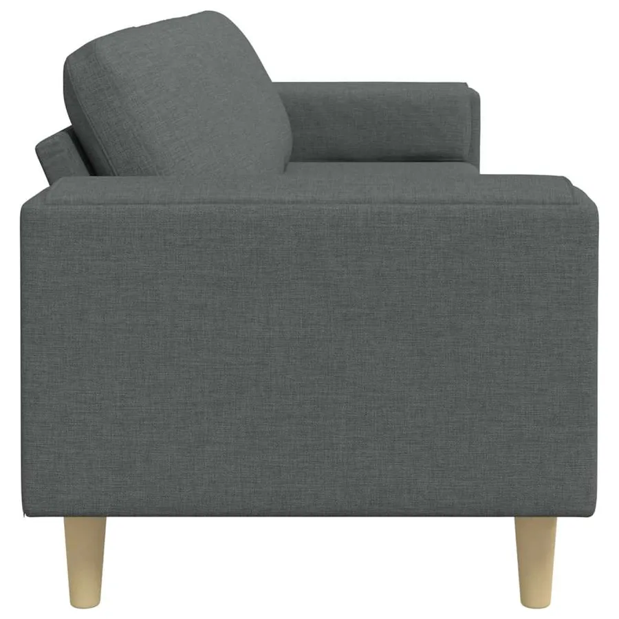 Canapé de salon Gris foncé 250 x 77 x 76 cm Polyester - 5
